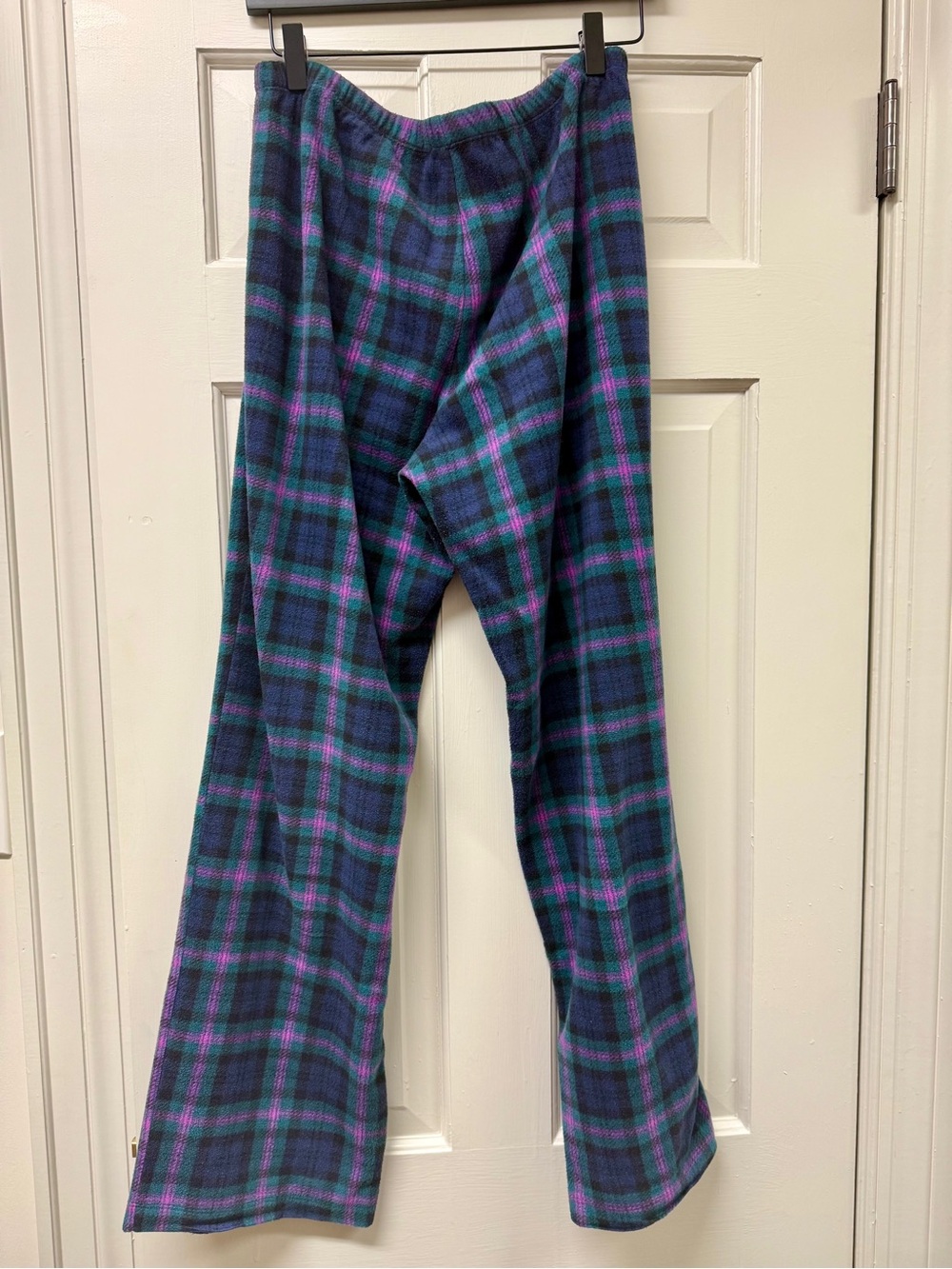 Ralph Lauren Purple Teal Pink Plaid Fleece Pajama Set Size M - Picture 9 of 15
